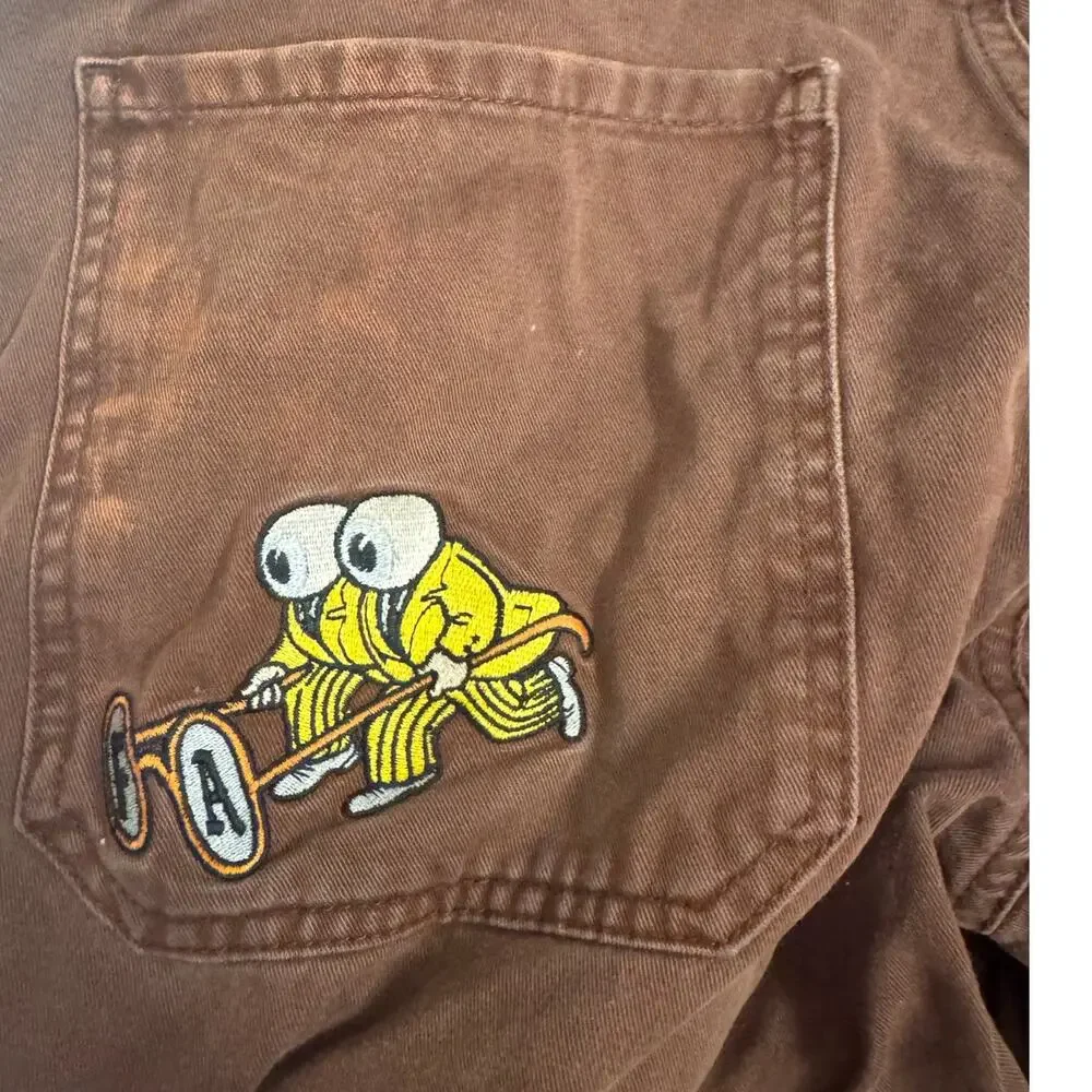 F***ing Awesome Men's Contacts Baggy Cargo Pants Brown Sz 32x30 - Picture 3 of 6